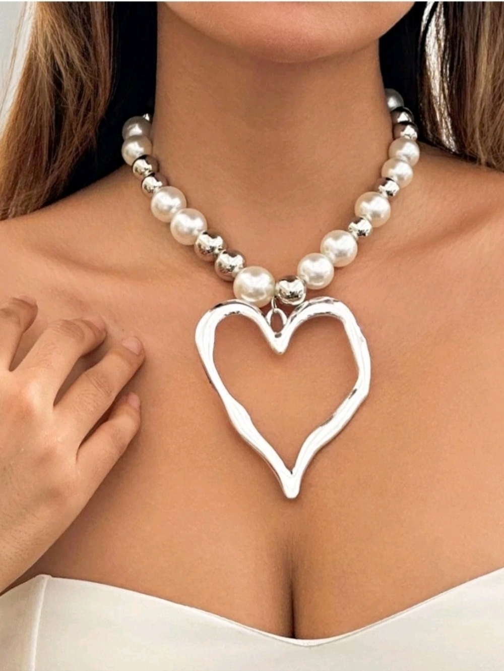 Heart Pendant Necklace with Your Choice Gold or Silver Heart Blue, Red, Or Other - Picture 9 of 17